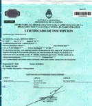 Certificado SEDRONAR